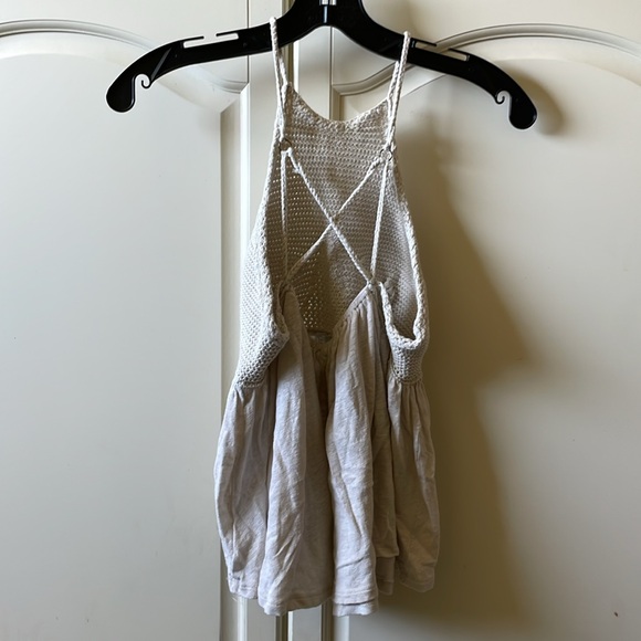 Free People Beige Road Trip Tank Top Sz Small - Picture 3 of 5
